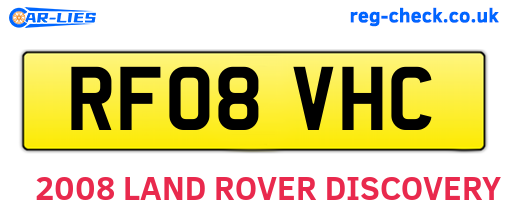 RF08VHC are the vehicle registration plates.