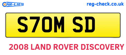 S70MSD are the vehicle registration plates.