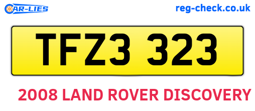 TFZ3323 are the vehicle registration plates.