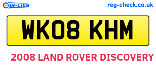 WK08KHM are the vehicle registration plates.