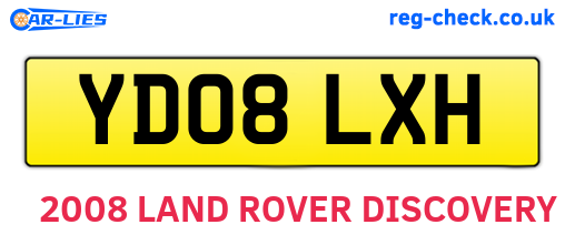 YD08LXH are the vehicle registration plates.