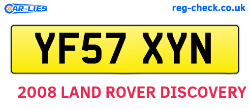 YF57XYN are the vehicle registration plates.