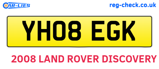 YH08EGK are the vehicle registration plates.