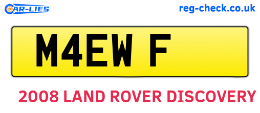 M4EWF are the vehicle registration plates.