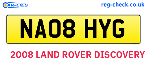NA08HYG are the vehicle registration plates.