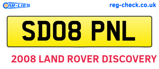 SD08PNL are the vehicle registration plates.