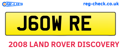 J60WRE are the vehicle registration plates.