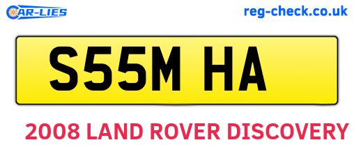 S55MHA are the vehicle registration plates.