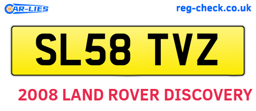 SL58TVZ are the vehicle registration plates.