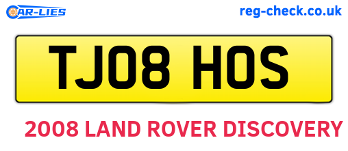 TJ08HOS are the vehicle registration plates.