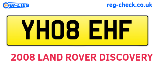 YH08EHF are the vehicle registration plates.