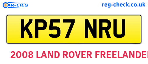 KP57NRU are the vehicle registration plates.