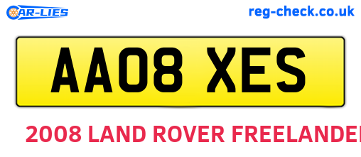AA08XES are the vehicle registration plates.