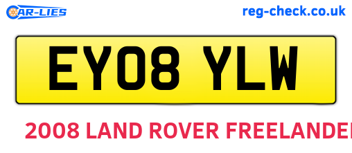 EY08YLW are the vehicle registration plates.