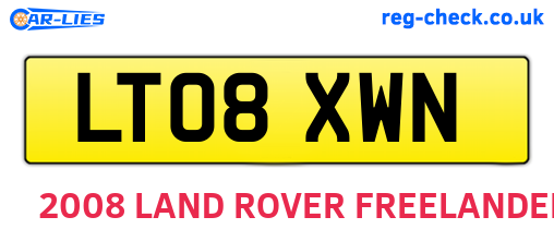 LT08XWN are the vehicle registration plates.