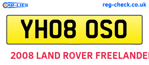 YH08OSO are the vehicle registration plates.