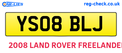 YS08BLJ are the vehicle registration plates.