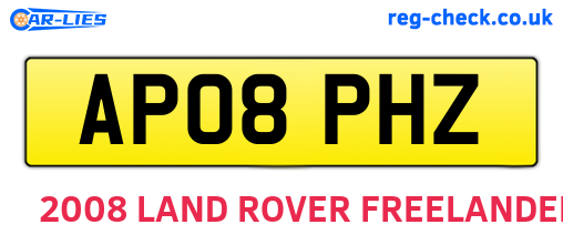 AP08PHZ are the vehicle registration plates.