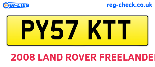 PY57KTT are the vehicle registration plates.