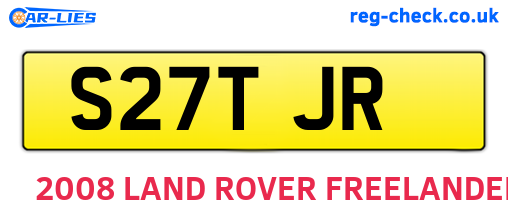 S27TJR are the vehicle registration plates.