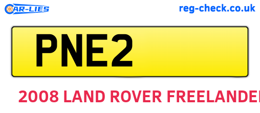 PNE2 are the vehicle registration plates.