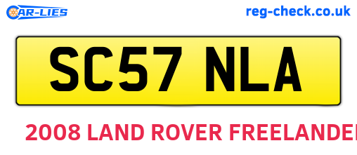 SC57NLA are the vehicle registration plates.