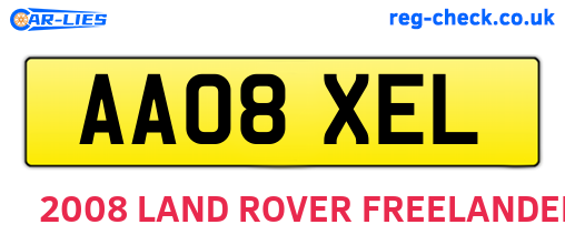 AA08XEL are the vehicle registration plates.