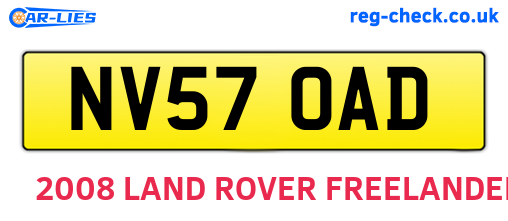 NV57OAD are the vehicle registration plates.