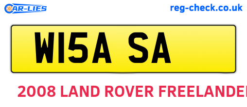 W15ASA are the vehicle registration plates.