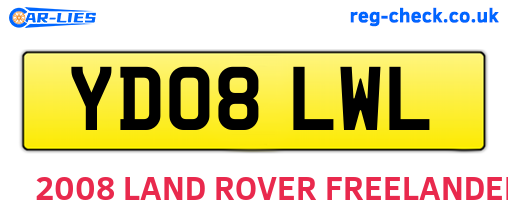 YD08LWL are the vehicle registration plates.
