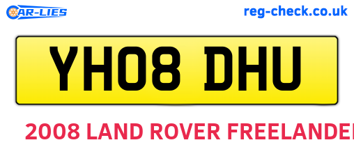 YH08DHU are the vehicle registration plates.