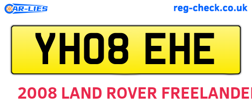 YH08EHE are the vehicle registration plates.