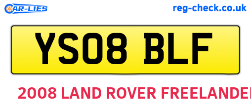 YS08BLF are the vehicle registration plates.