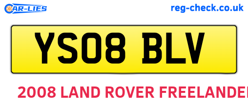 YS08BLV are the vehicle registration plates.