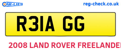 R31AGG are the vehicle registration plates.