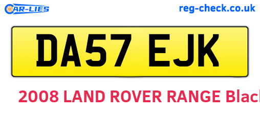 DA57EJK are the vehicle registration plates.