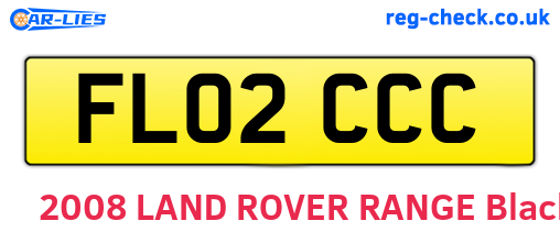 FL02CCC are the vehicle registration plates.