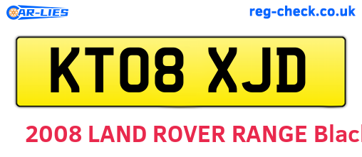 KT08XJD are the vehicle registration plates.