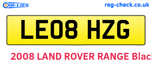 LE08HZG are the vehicle registration plates.