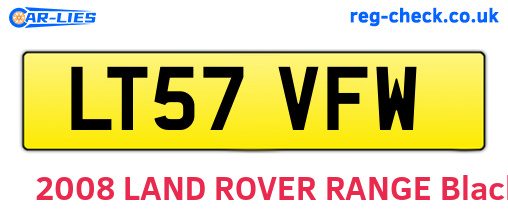 LT57VFW are the vehicle registration plates.