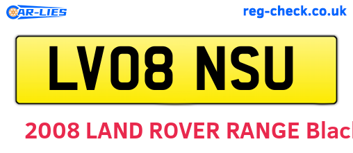 LV08NSU are the vehicle registration plates.
