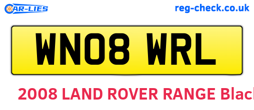 WN08WRL are the vehicle registration plates.