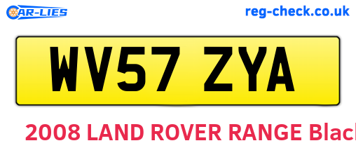 WV57ZYA are the vehicle registration plates.