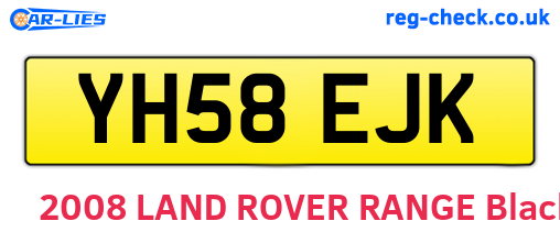 YH58EJK are the vehicle registration plates.