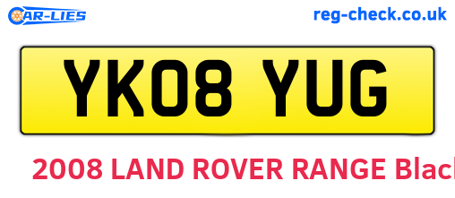 YK08YUG are the vehicle registration plates.