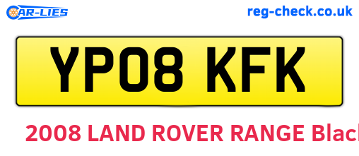 YP08KFK are the vehicle registration plates.