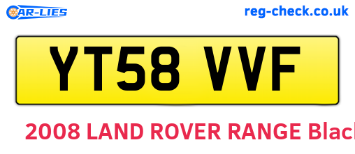 YT58VVF are the vehicle registration plates.