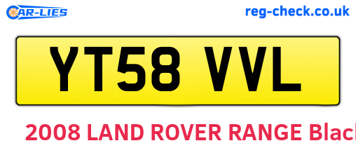 YT58VVL are the vehicle registration plates.