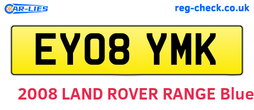 EY08YMK are the vehicle registration plates.