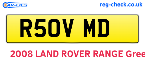R50VMD are the vehicle registration plates.